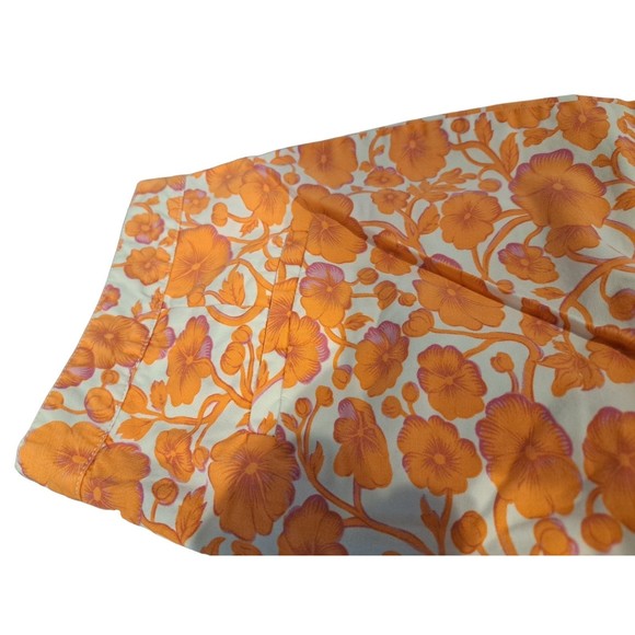 Tommy Hilfiger Size 6 Floral Orange Size Zip Pants - Picture 4 of 6